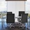 Costway Set of 4 PU Leather Office Chair High Back Conference Task Chair w/Armrests